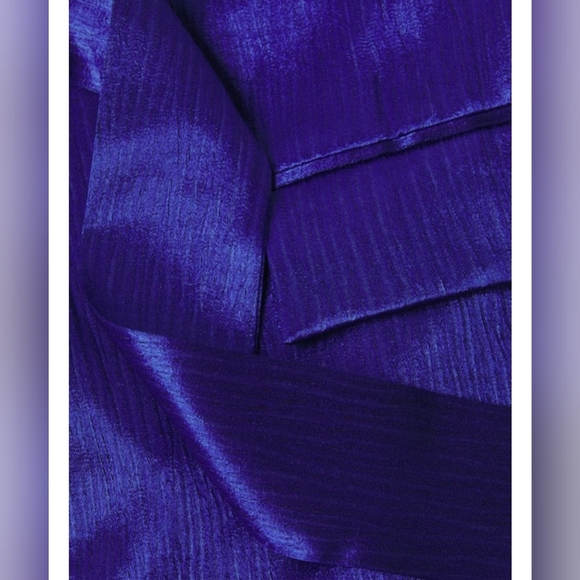 NWT $598 Kobi Halperin Cassidy Belted Crinkle Satin Jacket ✨️ Size XL - Picture 4 of 7